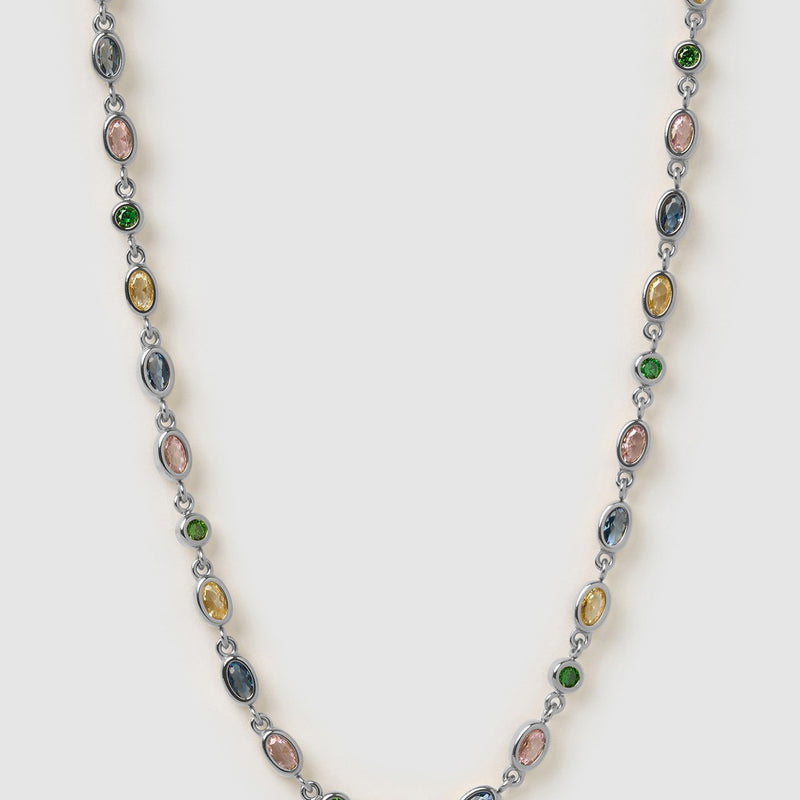 Isadora Silver Necklace - Multi