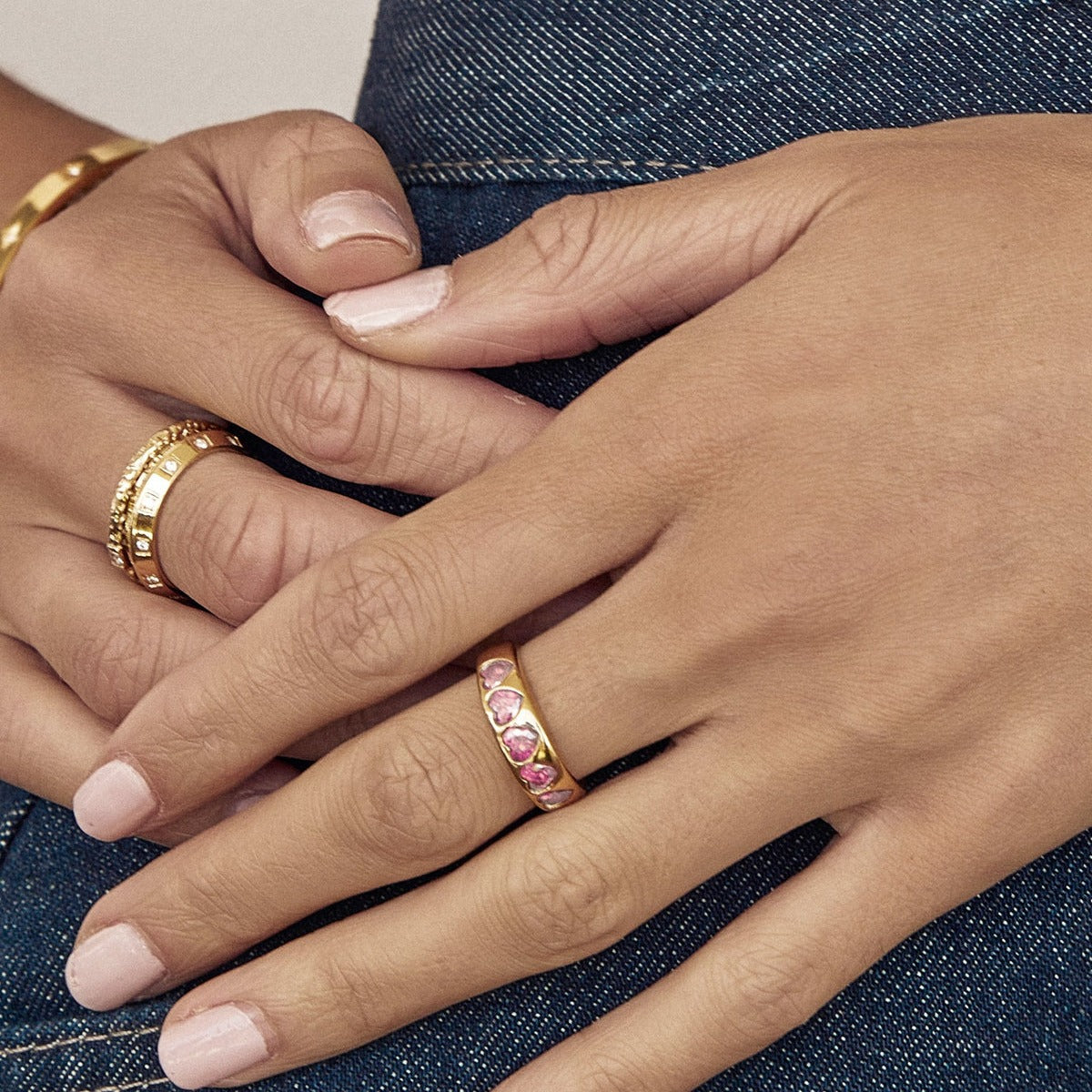 J'adore Gold Ring - Pink