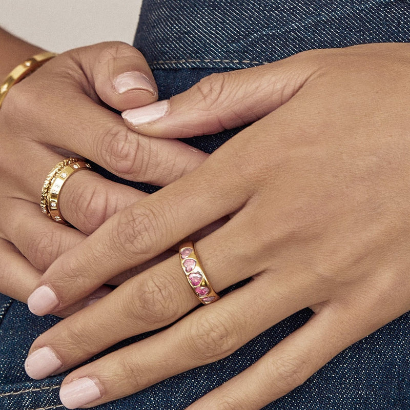 J'adore Gold Ring - Pink