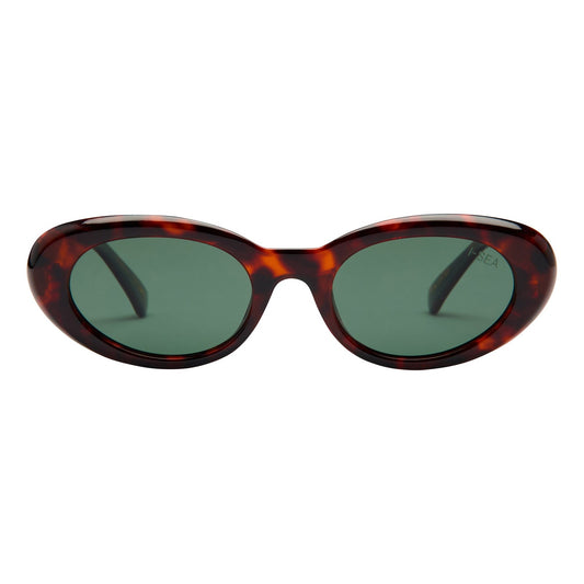 I-SEA Jagger sunglasses, tort frame with green polarised lens