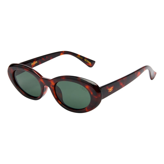 I-SEA Jagger sunglasses, tort frame with green polarised lens