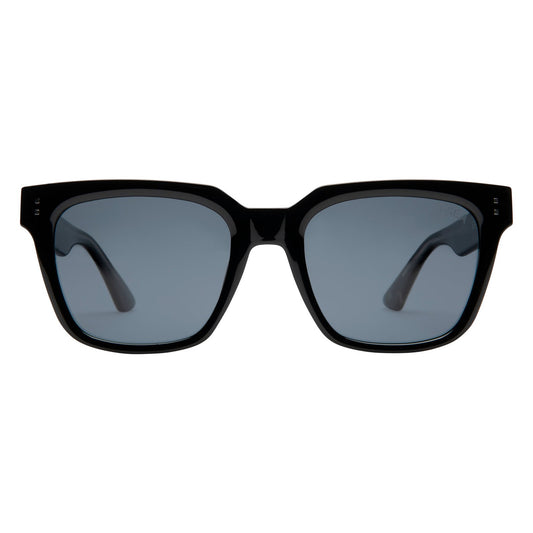 I-SEA James sunglasses, black frame with smoke polarised lens