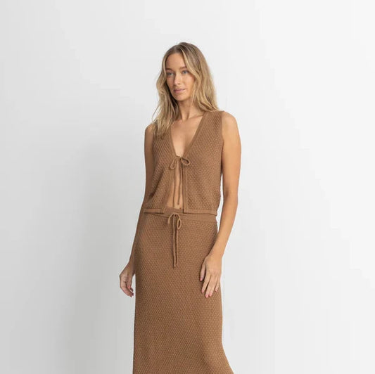 Jossie Knit Vest - Chocolate