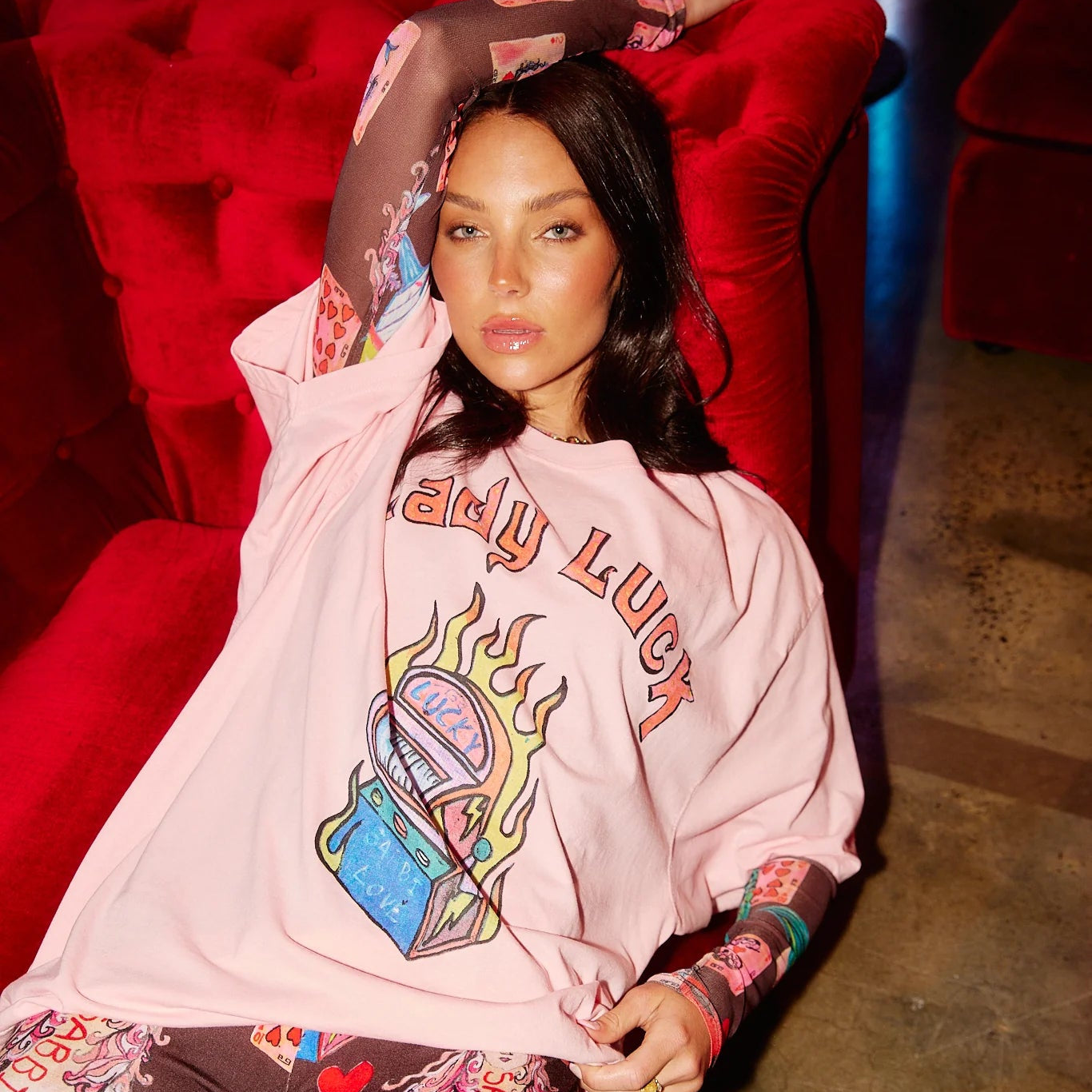 The Lady Luck Tee - Pink