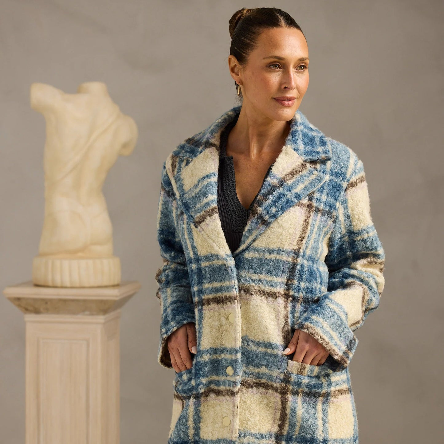 Lana Coat - Blue Check