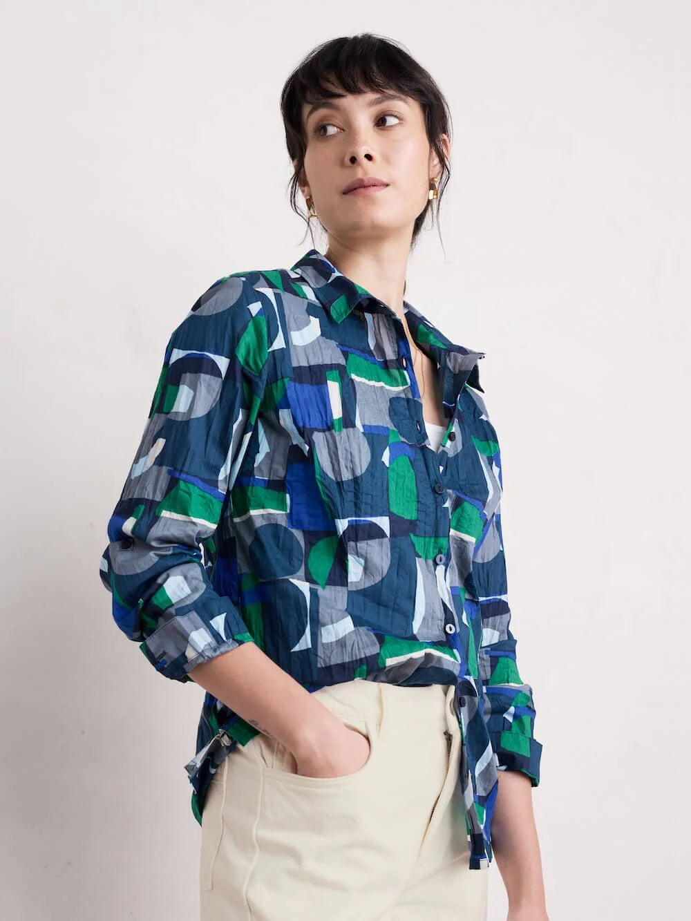 Larissa Shirt - Zennor Abstract Maritime