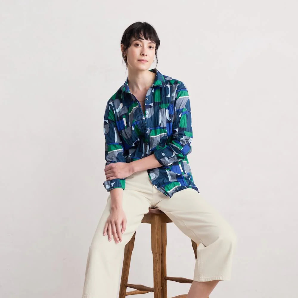 Larissa Shirt - Zennor Abstract Maritime