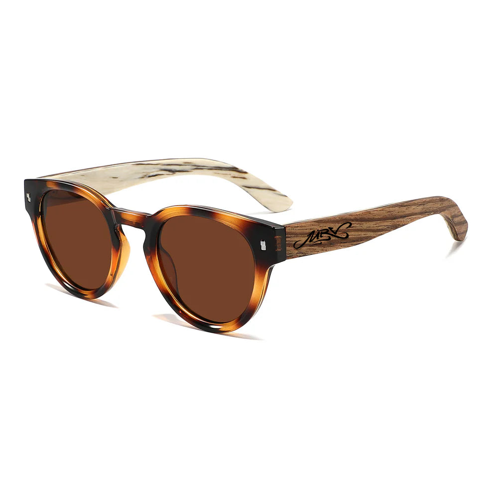 MRV Leeuwin Eco Bamboo Sunglasses - Black / Brown