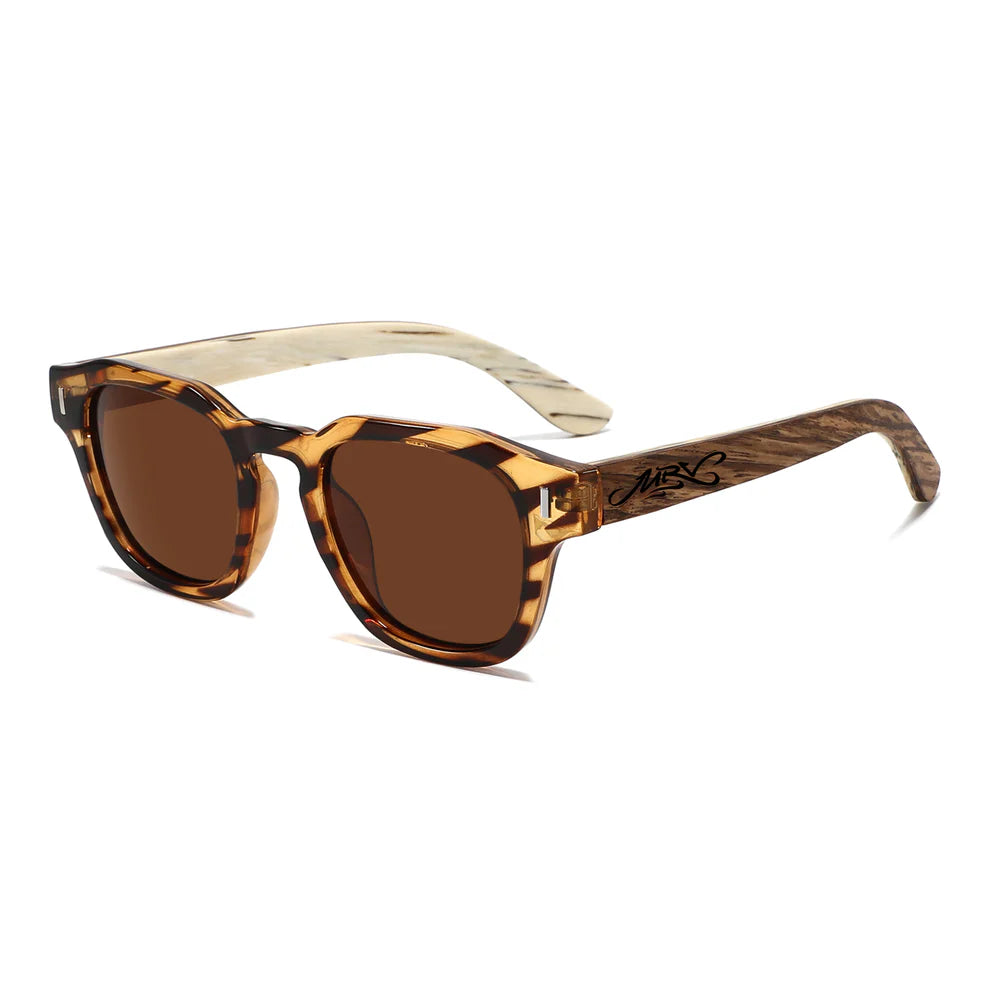 MRV Leeuwin Eco Bamboo Sunglasses - Stripy Leopard