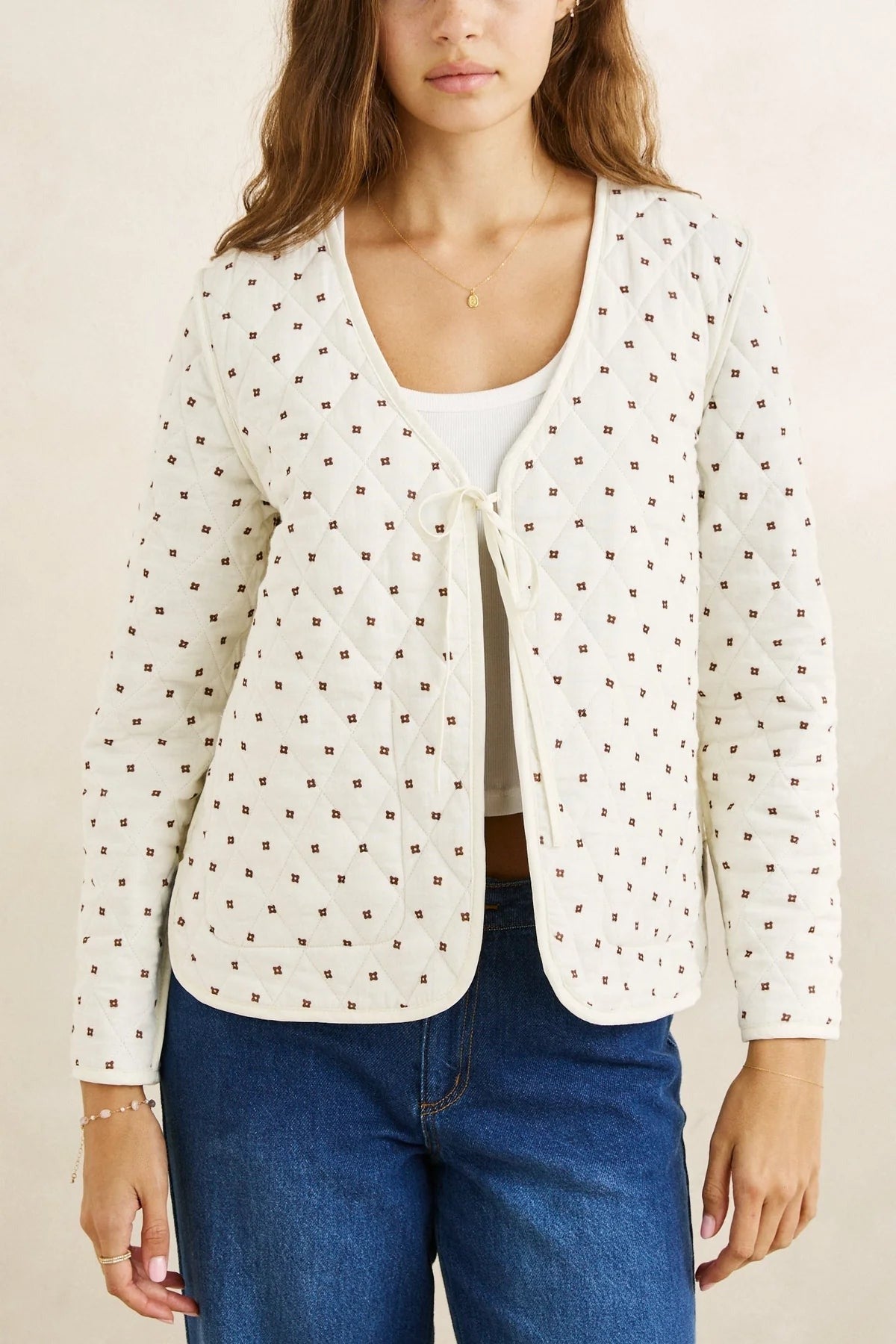 London Check Reversible Quilted Jacket - Chocolate