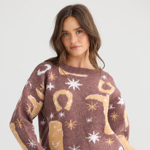 Lucky Boots Knit - Chocolate