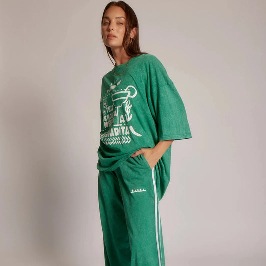 The Margie Oversized Tee - Forest