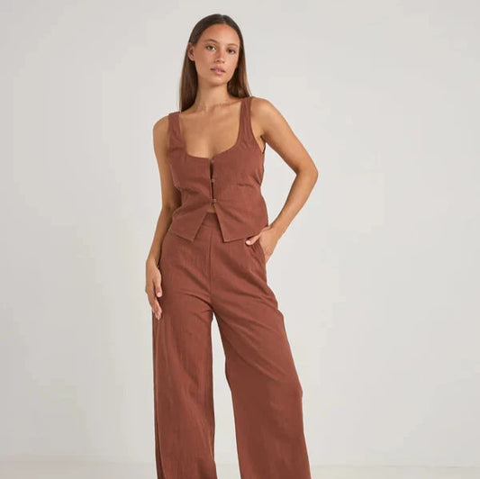 Maya Top - Coffee