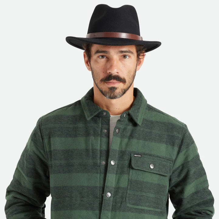 Messer Fedora - Black and Maroon