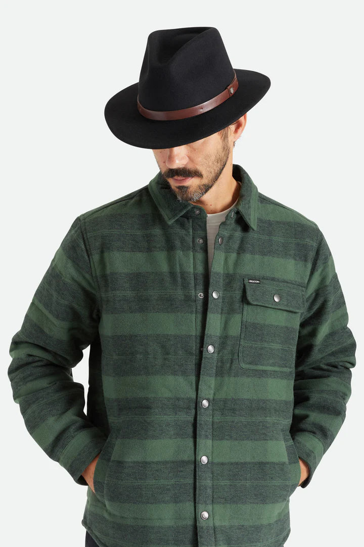 Messer Fedora - Black and Maroon