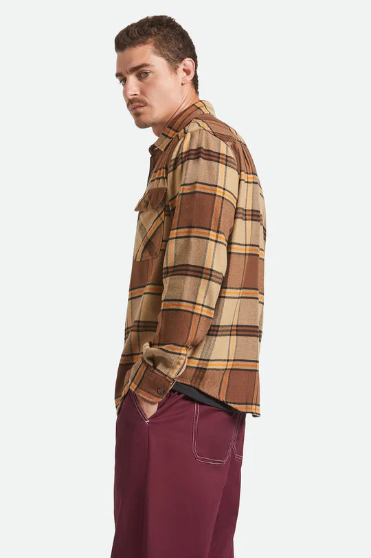 Bowery Flannel - SAND/PINECONE/SOLAR ORANGE