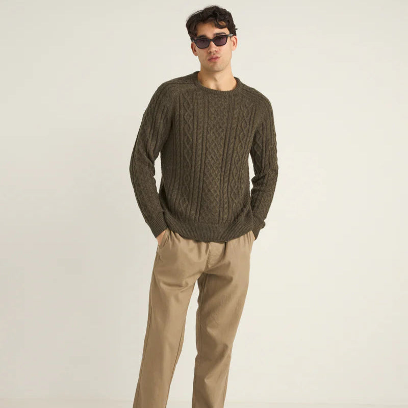 Mohair Fishermans Knit - Fatigue