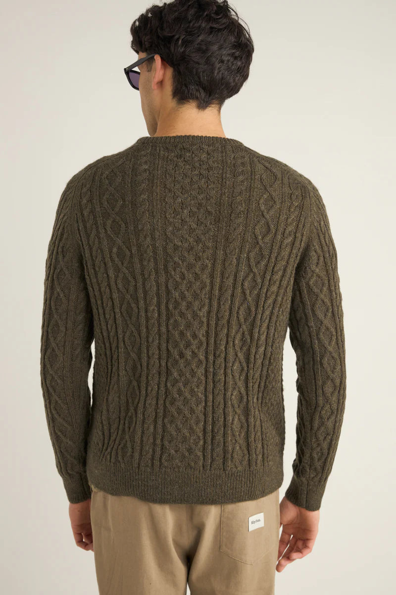 Mohair Fishermans Knit - Fatigue