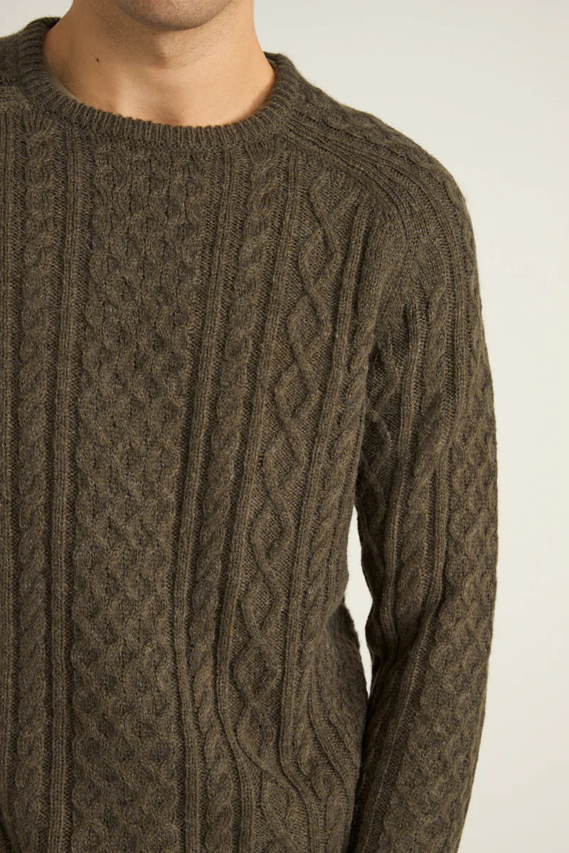 Mohair Fishermans Knit - Fatigue