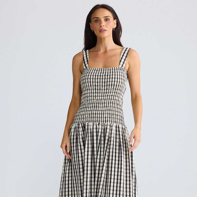 Molly Dress - Black Gingham