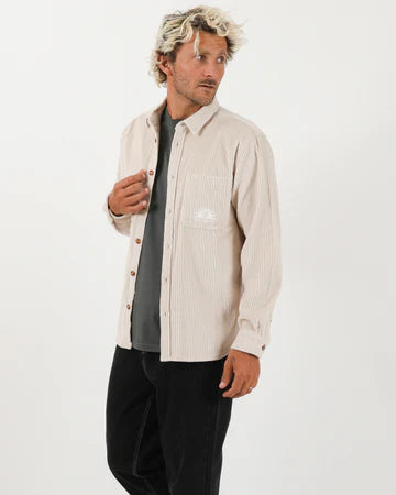Motion L/S Cord Shirt - Stone