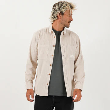 Motion L/S Cord Shirt - Stone