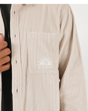 Motion L/S Cord Shirt - Stone