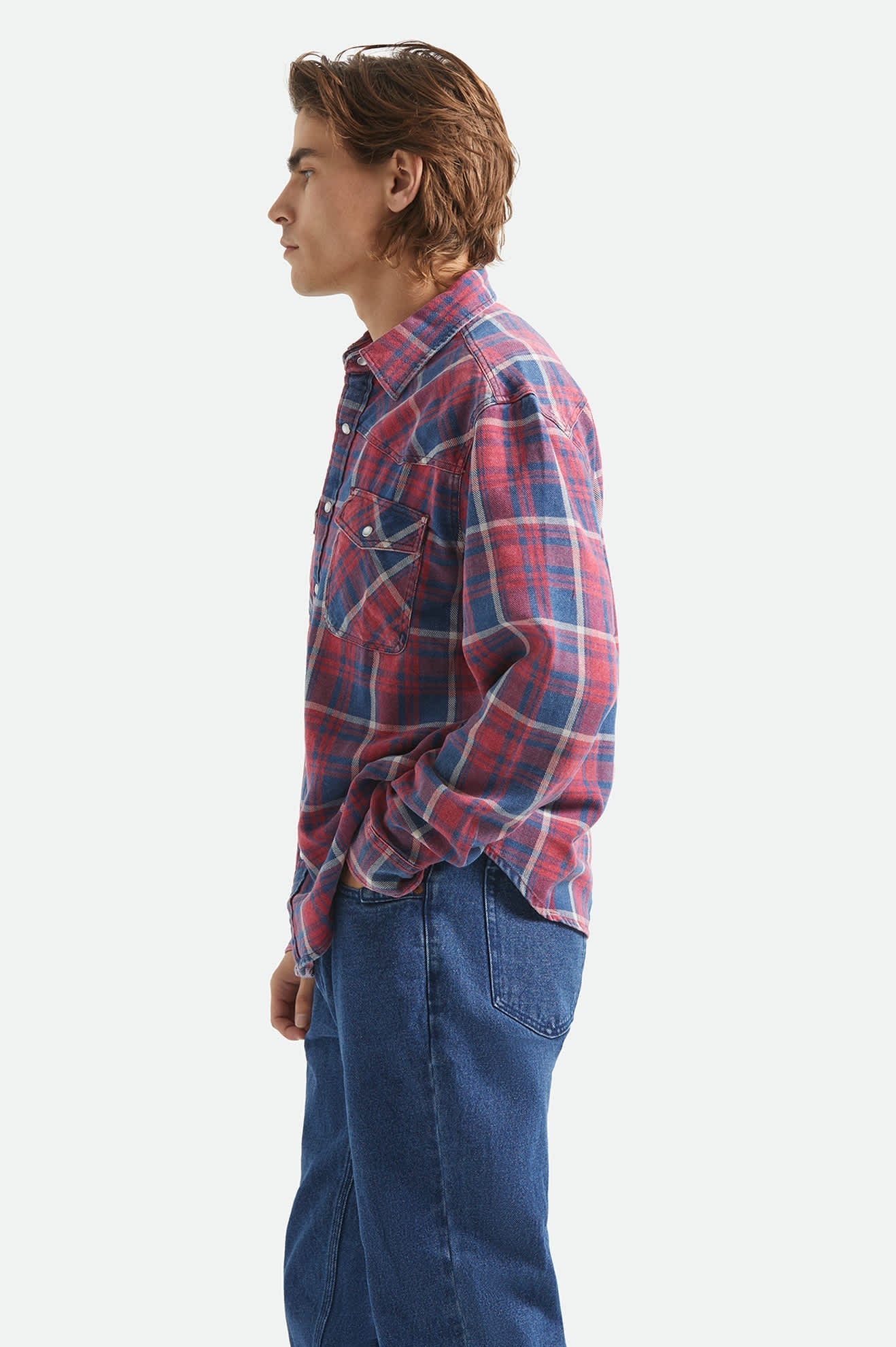 Waylon LW Overshirt - Denim Plaid