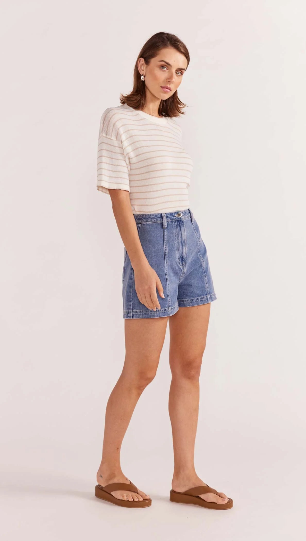 Nina Denim Shorts - Vintage Blue