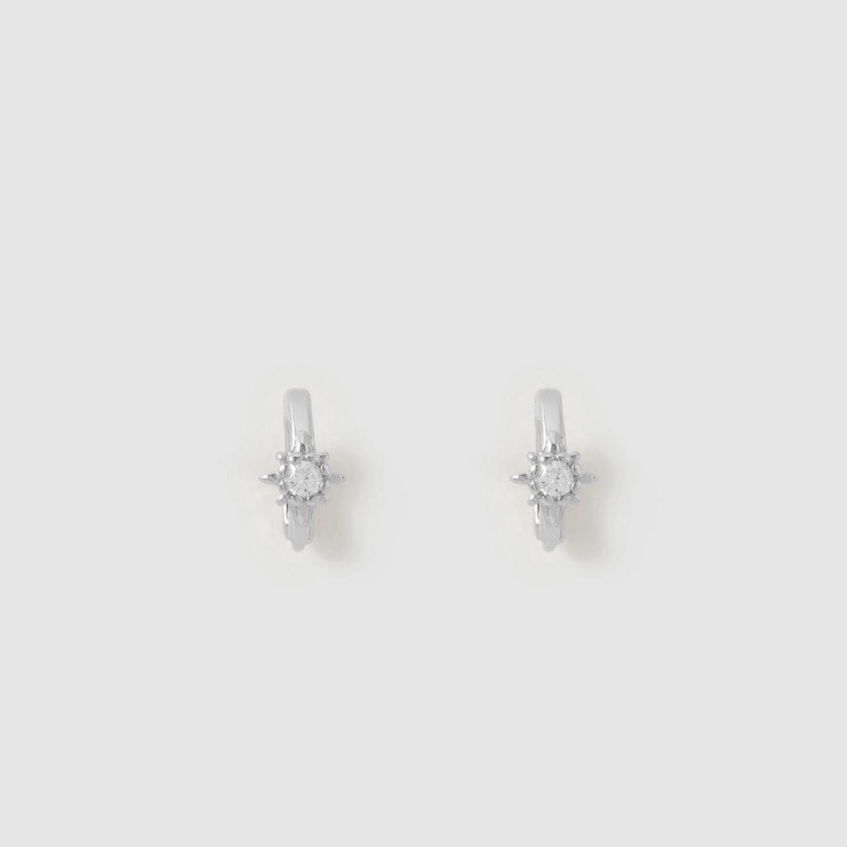 Nova Silver Huggie Earrings