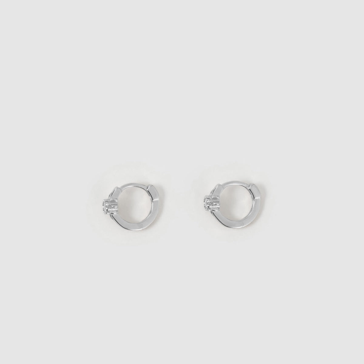 Nova Silver Huggie Earrings