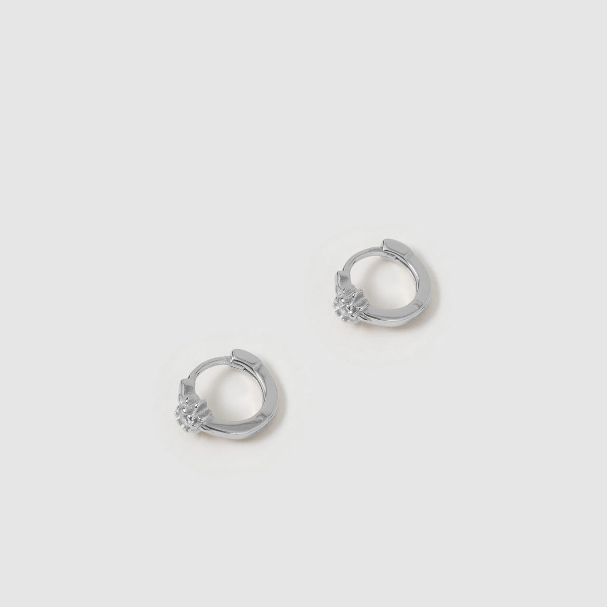 Nova Silver Huggie Earrings