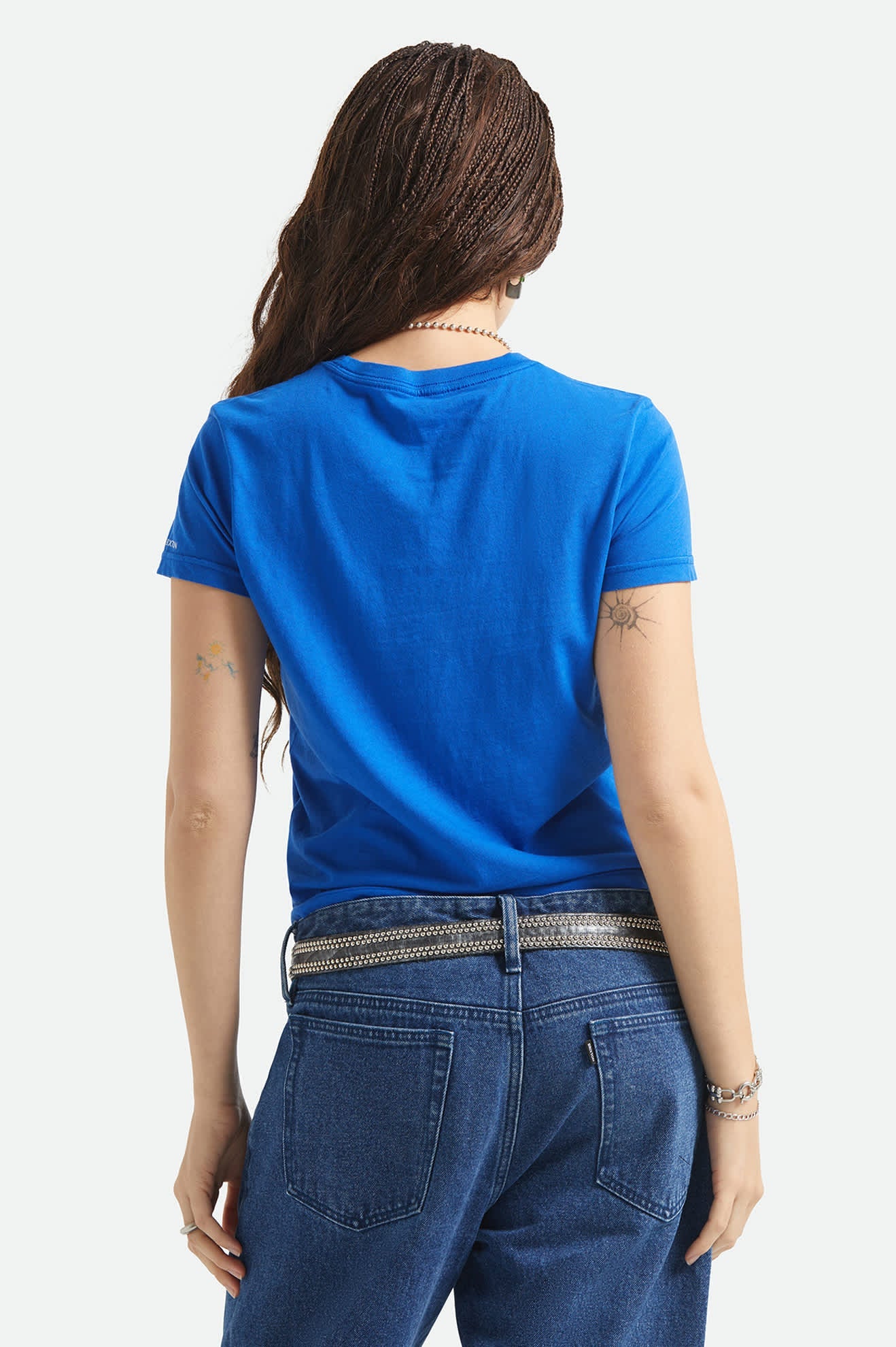 Thank You Slim Crew Tee - Sunrise Blue