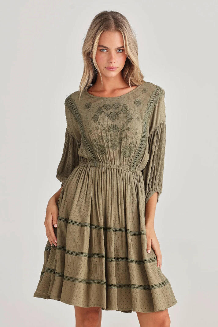 Venus Short Dress - Olive