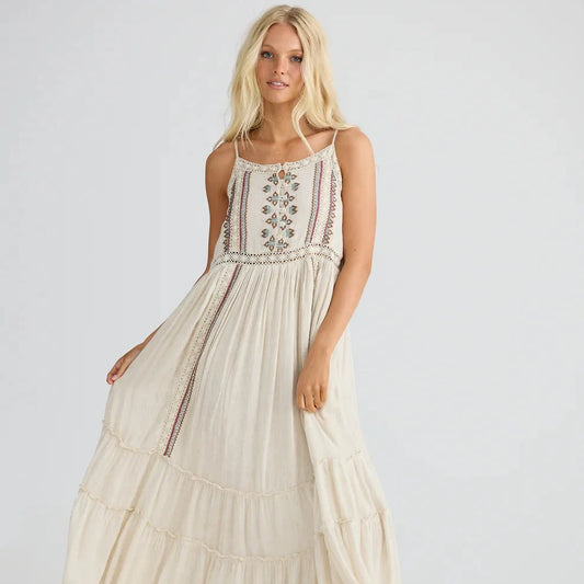 Ithika Strappy Dress - Light Natural