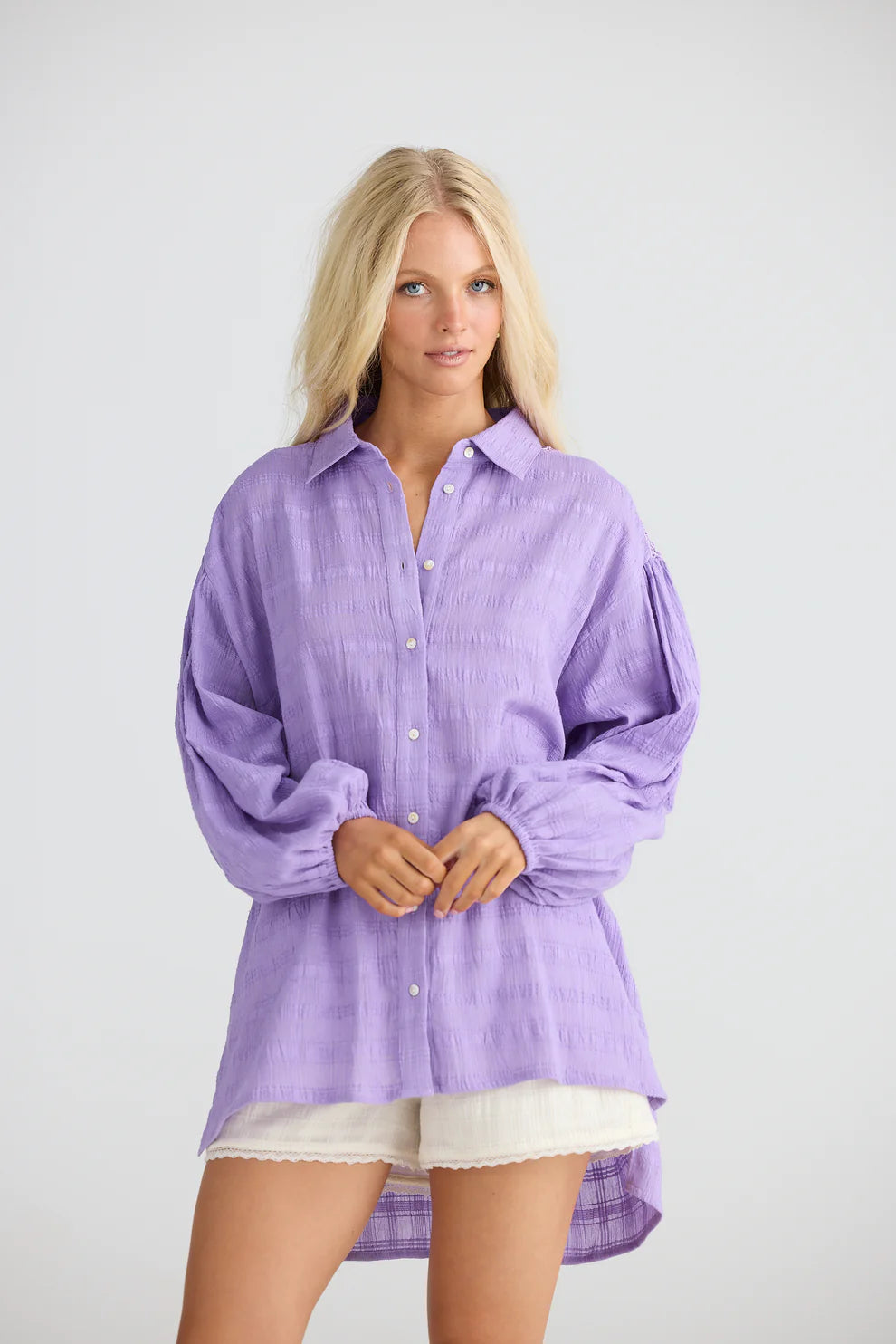 Leilani Shirt - Lilac Breeze