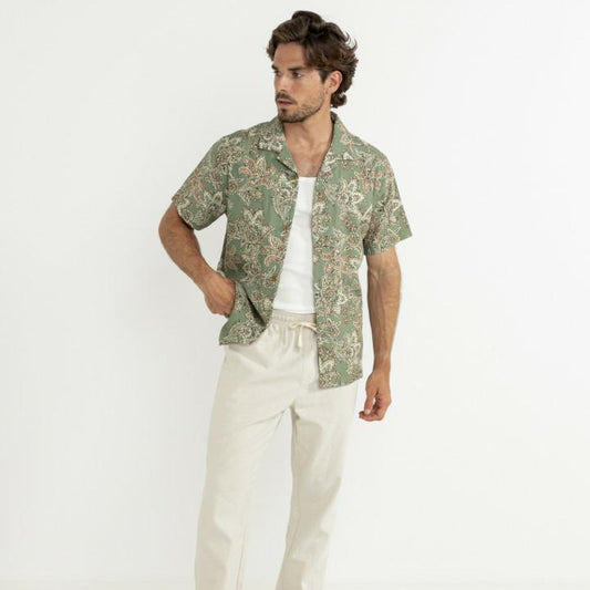 Paisley SS Shirt - Green Tea