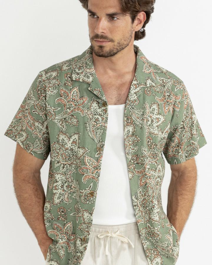 Paisley SS Shirt - Green Tea