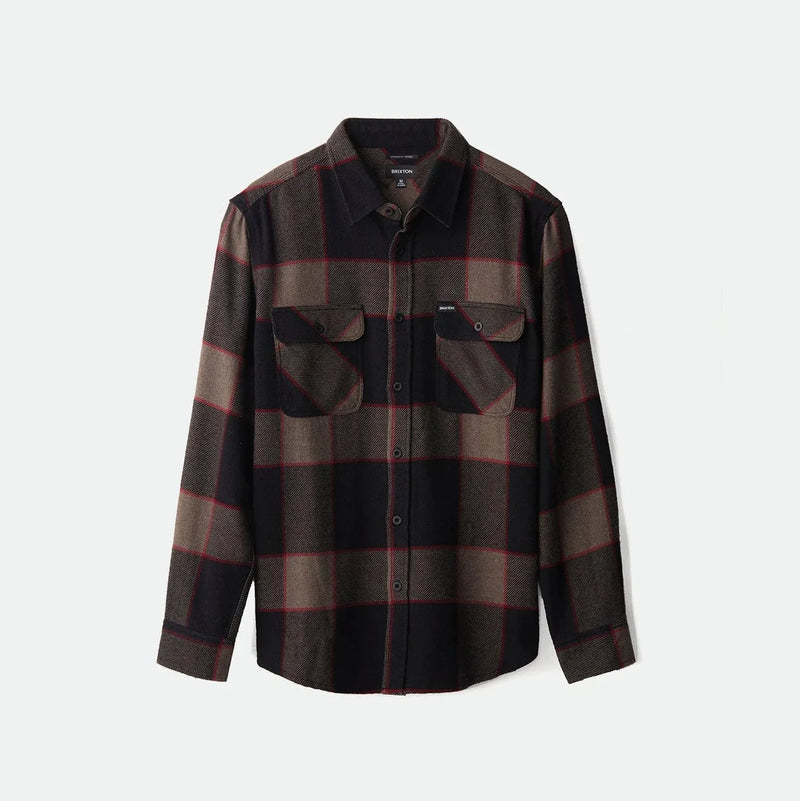 Bowery L/S Flannel - Heather Grey / Charcoal