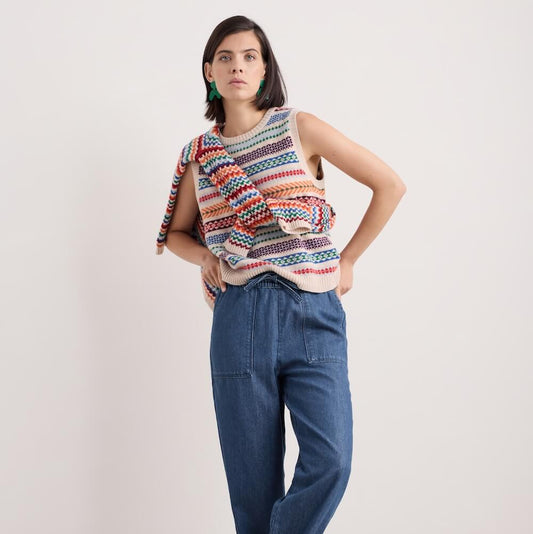 Percella Cove Vest Knit - Abstraction Multi