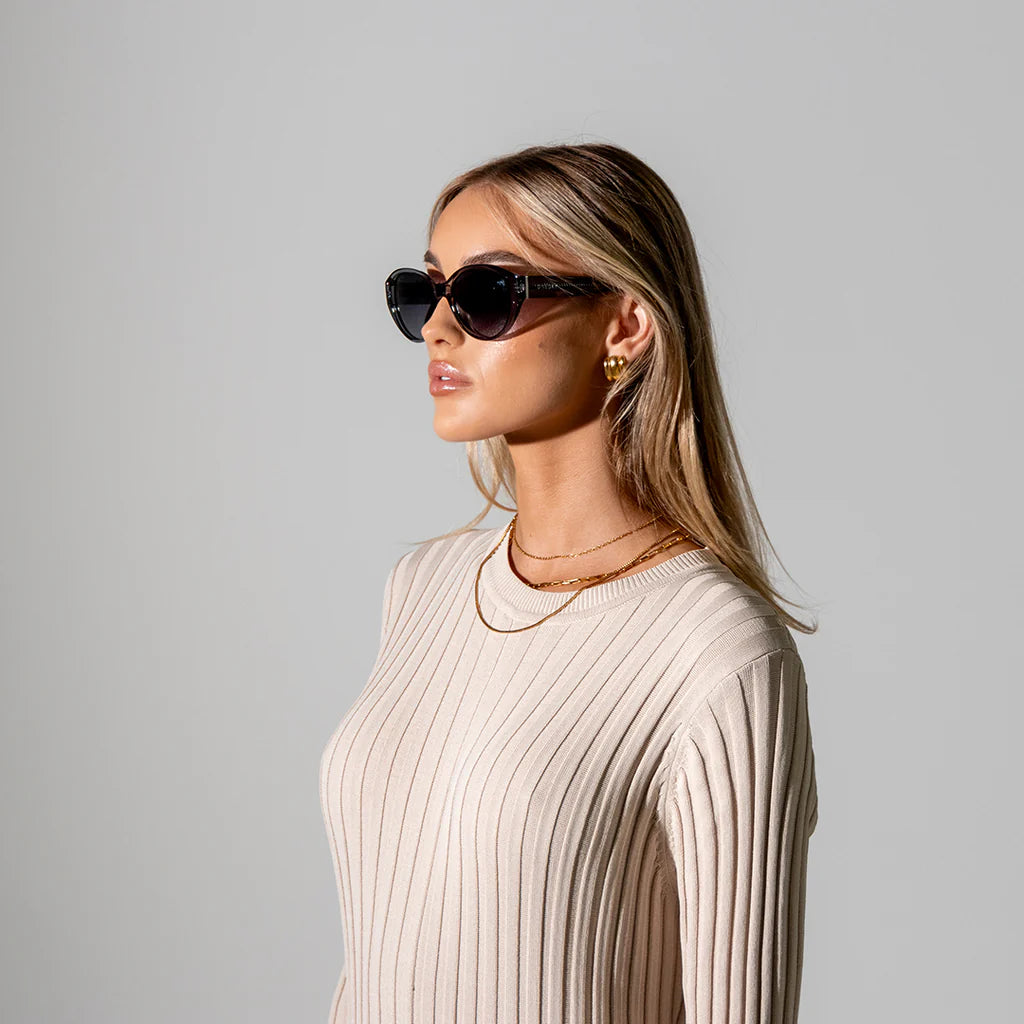 Polly Sunglasses - Black Smoke