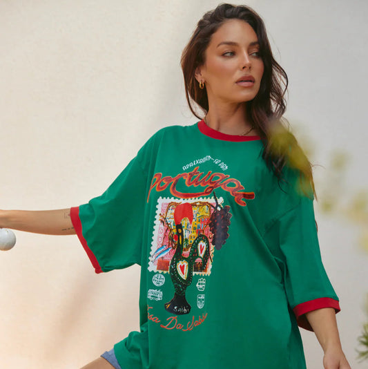The Portugal Love Notes Tee - Green