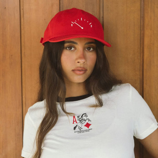 Running on Empty Hat - Crimson/White
