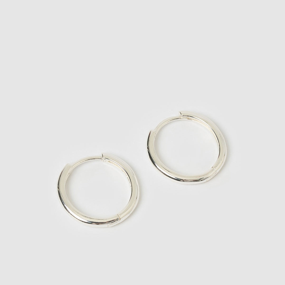 Scarlet Silver Hoop Earrings