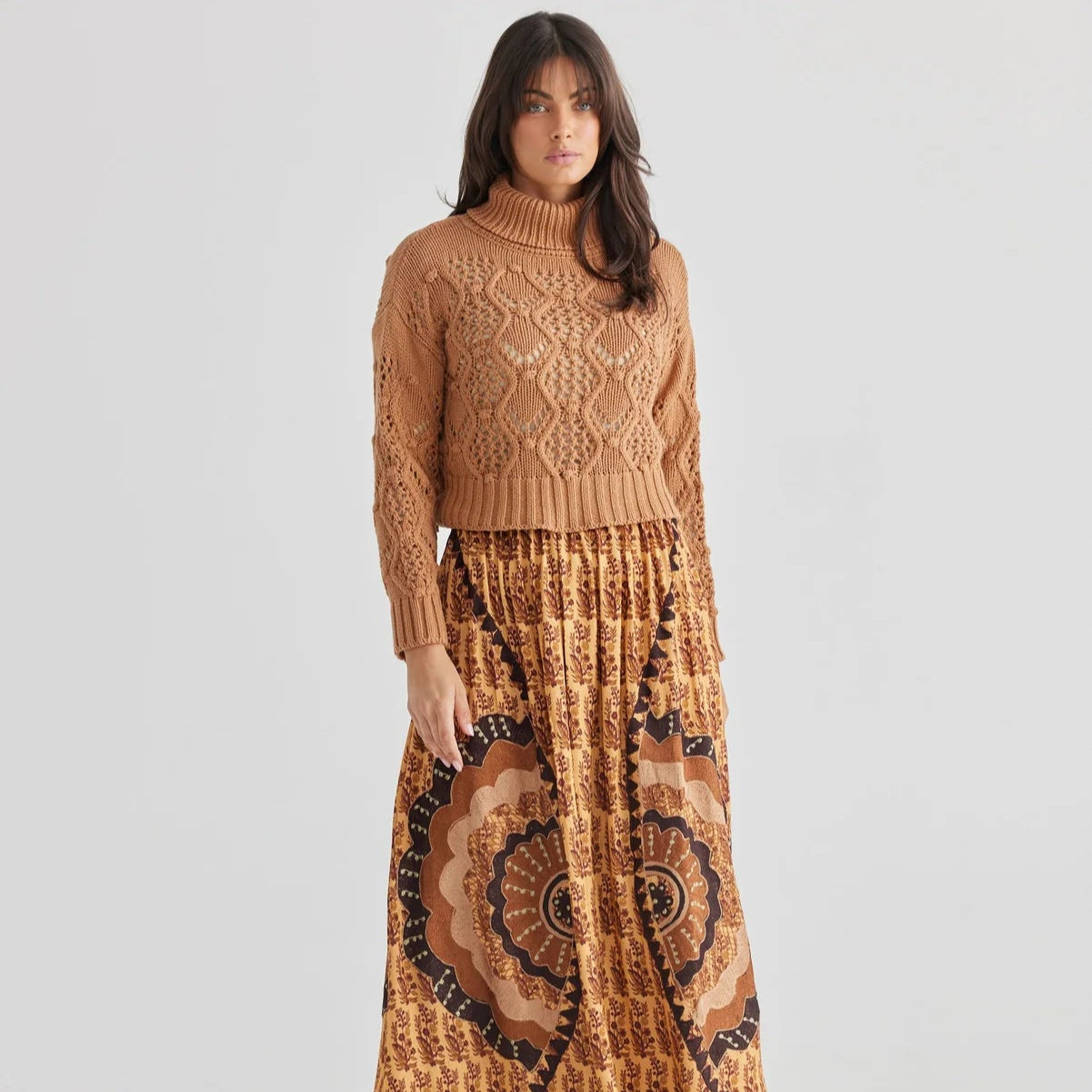 Sitara Skirt - Golden Flower