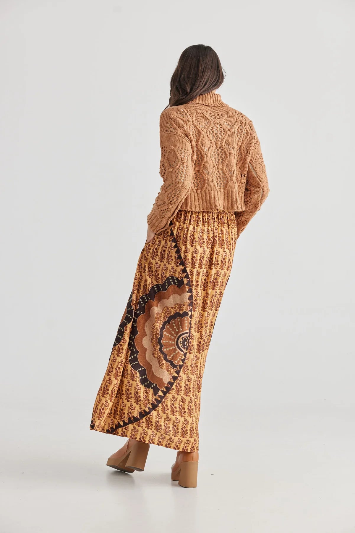 Sitara Skirt - Golden Flower