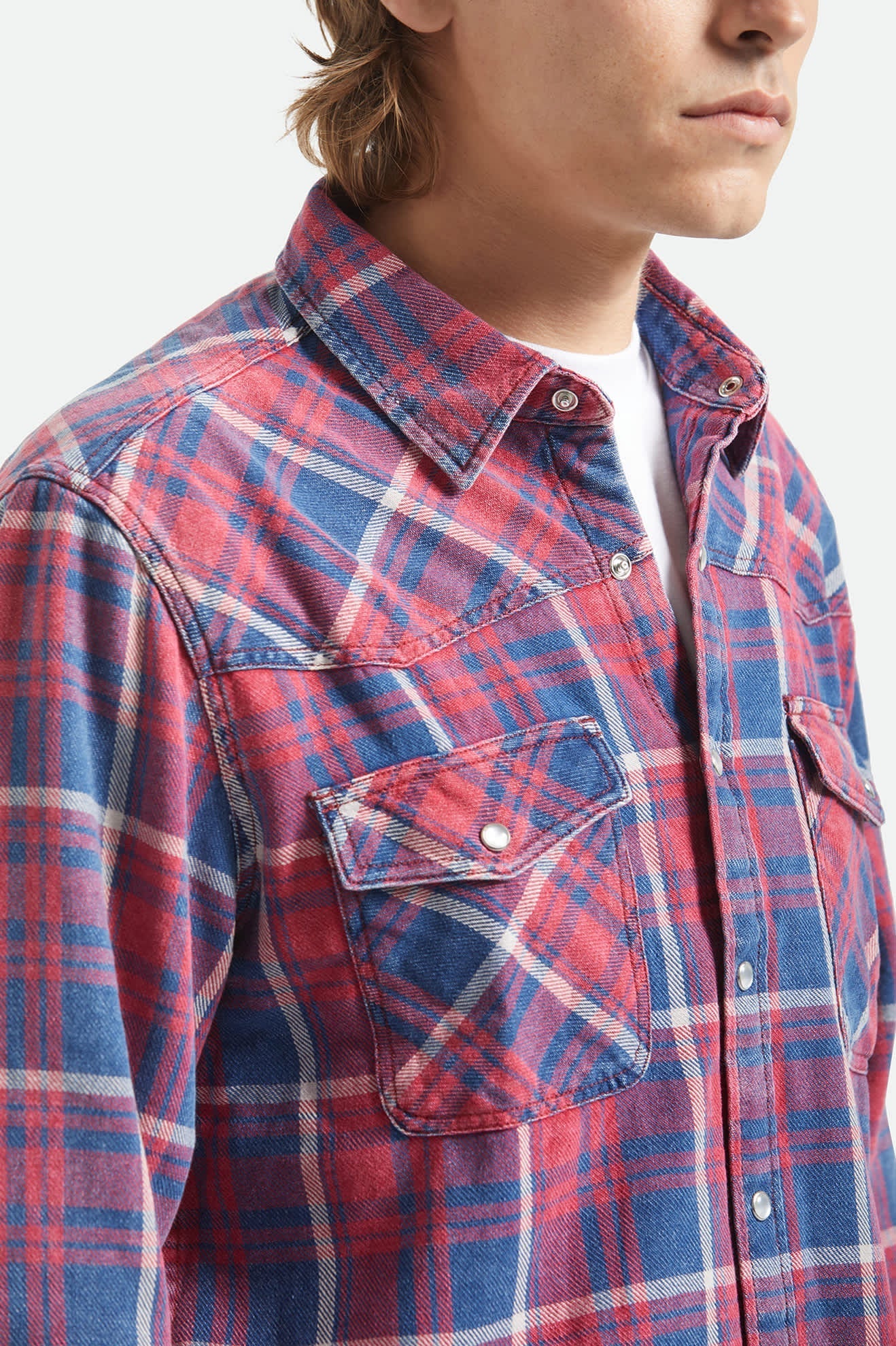 Waylon LW Overshirt - Denim Plaid