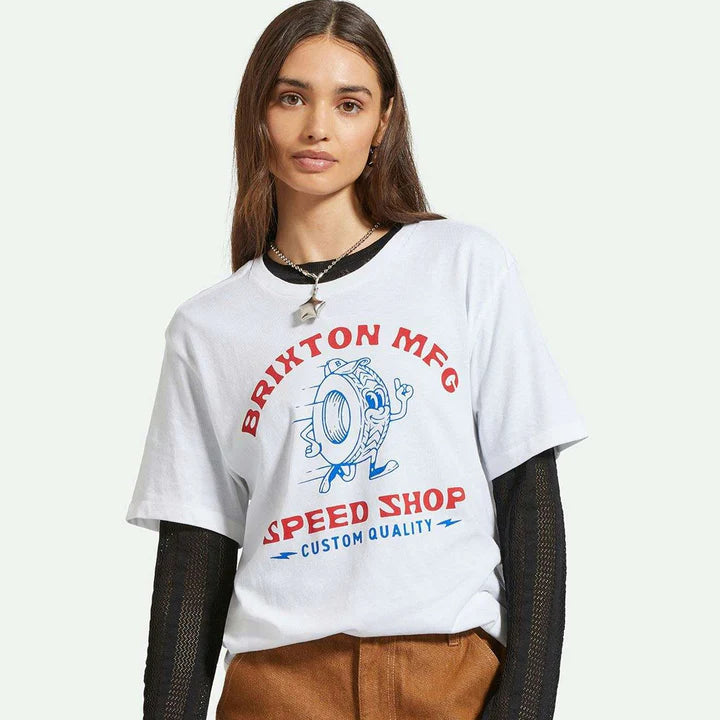 Speed Shop Vintage Crew Tee - White