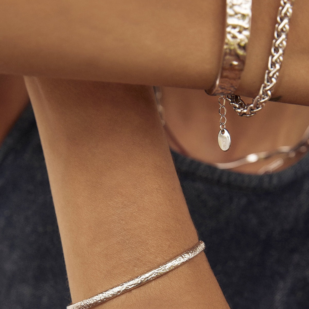 Stevie Silver Cuff Bracelet