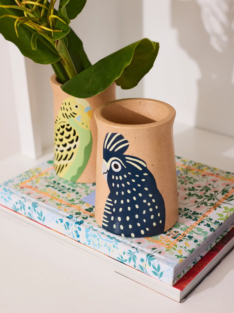 Aerial Green Budgie Vase